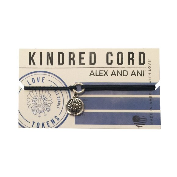 Alex and Ani Kindred Cord Love Tokens Gobble Gobble Corded Bracelet with Medalli - Picture 1 of 3